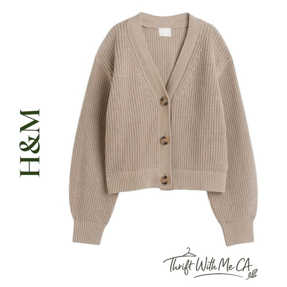 H&M Sweaters - H&M Taupe Knit Cardigan